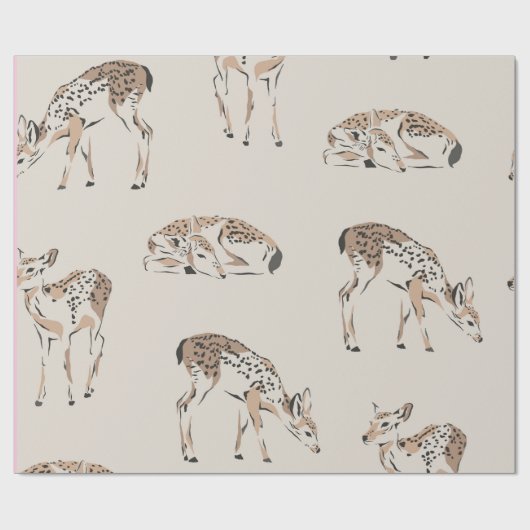  herten beige cadeaupapier (Vlak)