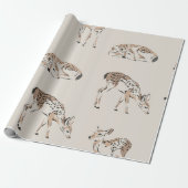  herten beige cadeaupapier (Uitgerold)