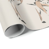  herten beige cadeaupapier (Rol Hoek)