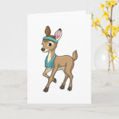 Herten bij fitness met handdoek kaart (Gele Bloem)