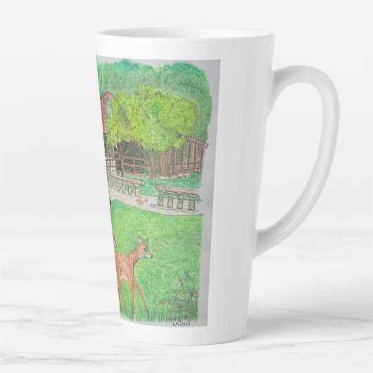 Herten bij Humiston Bossen Latte Mok (Rechts)