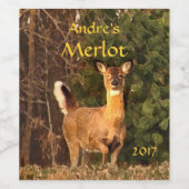 Herten bij Sunrise Wildlife Wijnlabel Wijn Etiket (Enkel label)