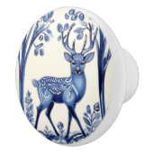 Herten Blauw en Wit Woodland Folk Animal Art Keramische Knop (Rechts)