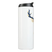 Herten blij speels plezier springen in het bos thermosbeker (Gedraaid links)