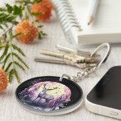 Herten Bloemen Kunstwerk Wildlife Natuur Dierenpri Sleutelhanger (Voorkant Rechts)