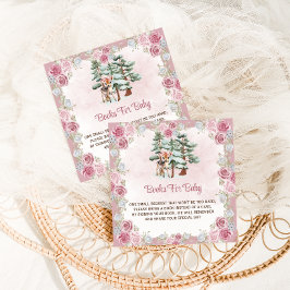 Herten Bloemenboeken voor Baby Meisje Shower Informatiekaartje