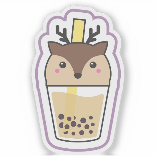 Herten boba sticker (Voorkant)