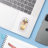 Herten boba sticker (Laptop met iPhone)