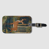  herten Boho Woodland Forest groen Bagagelabel (Voorkant (horizontaal))