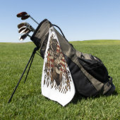 Herten, bok seizoen USA vlag Golfhanddoek (Groen)
