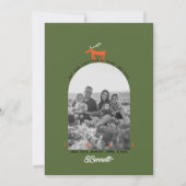 Herten & Boog Foto Kerstkaart Kaart (Voorkant)