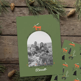 Herten & Boog Foto Kerstkaart Kaart