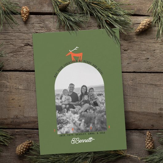 Herten & Boog Foto Kerstkaart Kaart