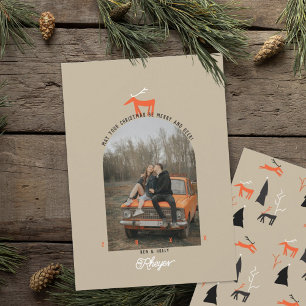 Herten & Boog Foto Kerstkaart Kaart