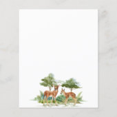 Herten bos budget baby shower uitnodiging (Achterkant)