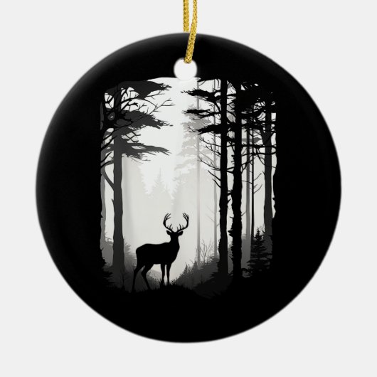 Herten Bos Wildlife Keramisch Ornament (Voorkant)