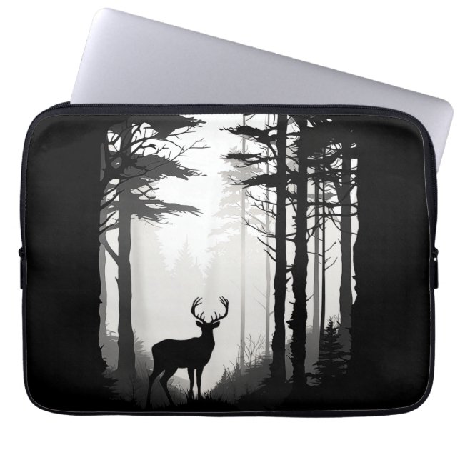 Herten Bos Wildlife Laptop Sleeve (Voorkant)