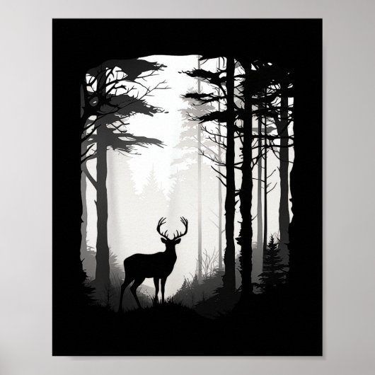 Herten Bos Wildlife Poster (Voorkant)