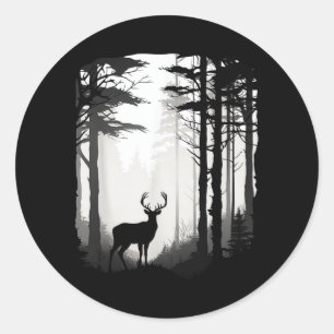 Herten Bos Wildlife Ronde Sticker