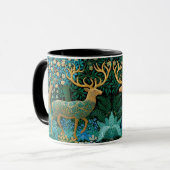Herten & bos William Morris stijl schilderkunst Mok (Voorkant links)