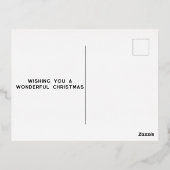 Herten Bos Wreath Vakantie Echte Folie Briefkaart (Achterkant)