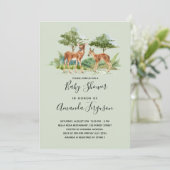 Herten bosdieren baby shower kaart (Staand voorkant)