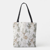 Herten Bosland Kerst Tote Bag (Achterkant)