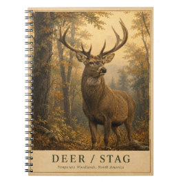 Herten bosland VINTAGE Notitieboek