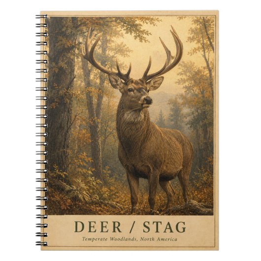 Herten bosland VINTAGE Notitieboek (Voorkant)