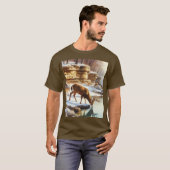 Herten Buck in de winter Wildlife T-shirt (Voorkant volledig)