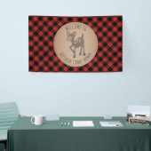 Herten Buffalo Plaid Baby shower Welkom Spandoek (Beurs)