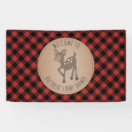 Herten Buffalo Plaid Baby shower Welkom Spandoek