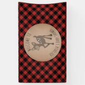 Herten Buffalo Plaid Baby shower Welkom Spandoek (Verticaal)
