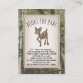Herten Camouflage Baby shower Boekaanvraag Informatiekaartje (Voorkant)