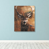 Herten canvas print (Insitu (Houten vloer))