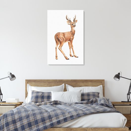 Herten Canvas Print (Insitu (Slaapkamer))