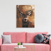 Herten canvasprint canvas afdruk (Insitu (Woonkamer))