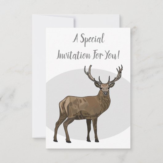 Herten cartoon illustratie kaart (Achterkant)