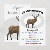 Herten cartoon illustratie kaart (Voorkant / Achterkant)