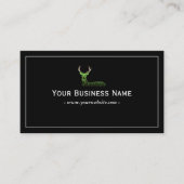 Herten Classic ingelijst Plain Black Professional Visitekaartje (Voorkant)