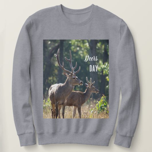 Herten Dag Lange Mouwen Top (Design voorkant)