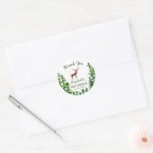 Herten dank u ronde sticker (Envelop)