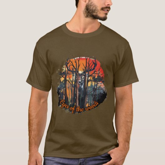 Herten: de ogen van de bossen. t-shirt (Voorkant)
