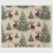 Herten dennenboom Vakantie Kerstmis Wapping Papier (Vlak)