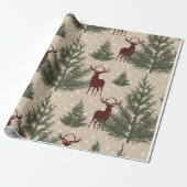 Herten dennenboom Vakantie Kerstmis Wapping Papier (Uitgerold)