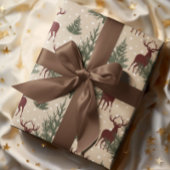 Herten dennenboom Vakantie Kerstmis Wapping Papier