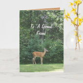 Herten die Vriend Gelukkig Vaderdag wensen Kaart (Gele Bloem)