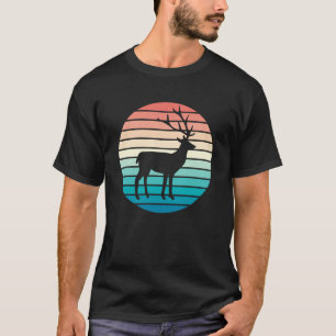 Herten Dier Retro Jager Dieren Herten Hun T-shirt