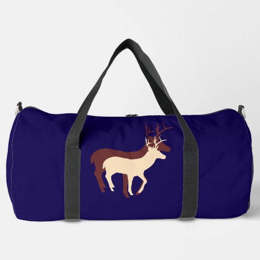 Herten Dk Blauwe Duffle Tas (Voorkant)