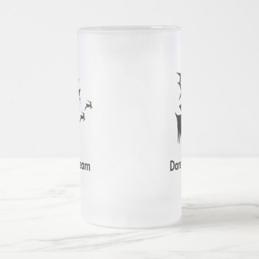 Herten durven dromen matglas bierpul (Center)